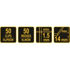 Plytelių išklijavimo sistema | 50 pleištų +50 klipsų (04691) Plytelių išklijavimo sistema | 50 pleištų +50 klipsų (04691)